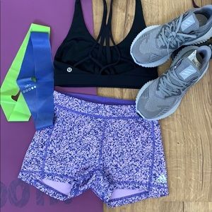 Purple Adidas Workout Shorts